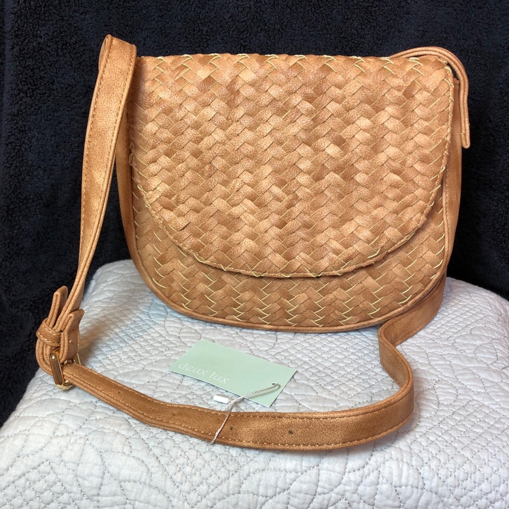 Deux Lux Woven Madison Saddle Bag